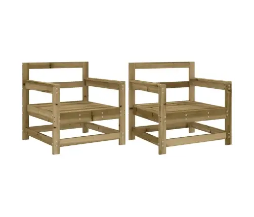 Dārza Krēsli, 2 Gab., Impregnēts Priedes Koks Vidaxl