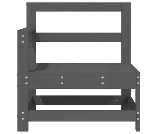 Dārza Stūra Dīvāns, Pelēks, Priedes Masīvkoks Vidaxl