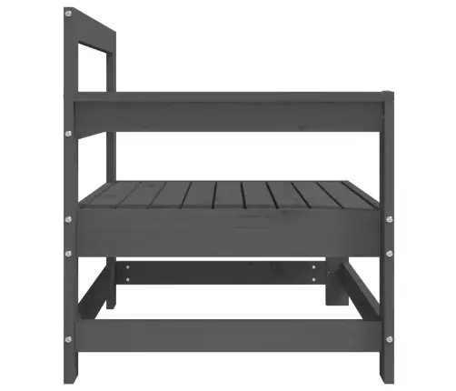 Dārza Stūra Dīvāns, Pelēks, Priedes Masīvkoks Vidaxl