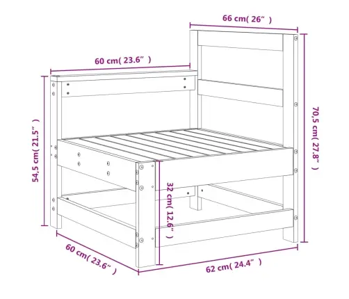 Dārza Stūra Dīvāns, Duglasa Egles Masīvkoks Vidaxl