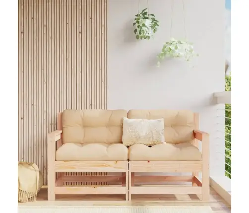 Kampinės Sodo Sofos Dalys, 2Vnt., Pušies Medienos Masyvas