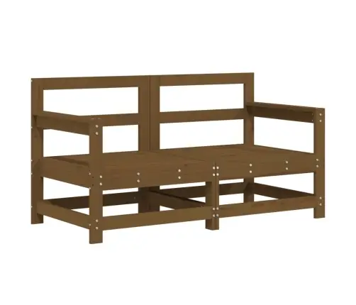 Kampinės Sodo Sofos Dalys, 2Vnt., Medaus Rudos, Pušies Masyvas