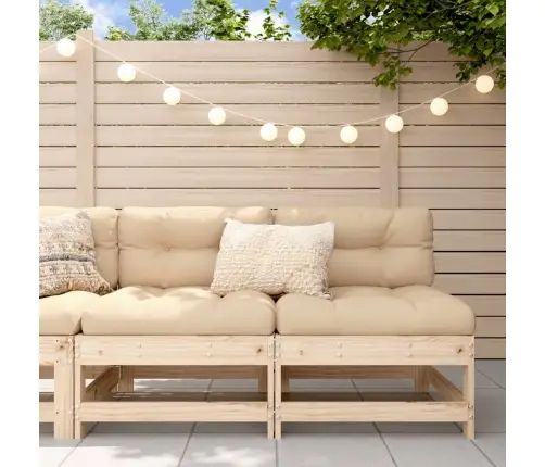 Vidējie Dārza Dīvāni, 2 Gab., Priedes Masīvkoks Vidaxl