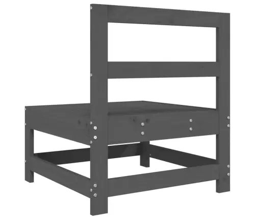 Vidurinės Sodo Sofos Dalys, 2Vnt., Pilkos, Pušies Masyvas