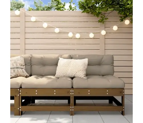 Vidējie Dārza Dīvāni, 2 Gab., Medus Brūni, Priedes Masīvkoks Vidaxl Vidējie Dārza Dīvāni, 2 Gab., Medus Brūni, Priedes Masīvkoks Vidaxl