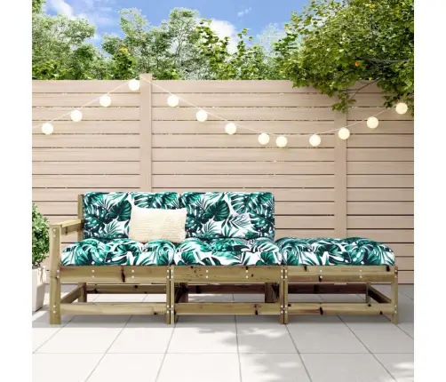 Sodo Poilsio Baldų Komplektas, 3 Dalių, Impregnuota Pušis