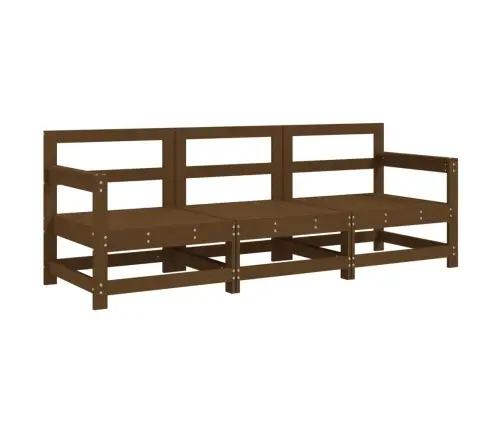 3-Daļīgs Dārza Atpūtas Mēbeļu Komplekts, Brūns Priedes Koks Vidaxl