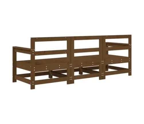 3-Daļīgs Dārza Atpūtas Mēbeļu Komplekts, Brūns Priedes Koks Vidaxl