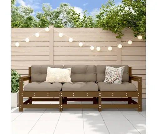 3-Daļīgs Dārza Atpūtas Mēbeļu Komplekts, Brūns Priedes Koks Vidaxl