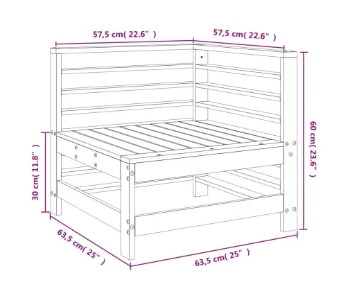 Kampinė Sodo Sofos Dalis, Pušies Medienos Masyvas