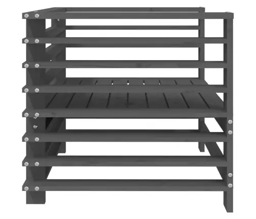 Sodo Kėdės, 2Vnt., Pilkos Spalvos, Pušies Medienos Masyvas