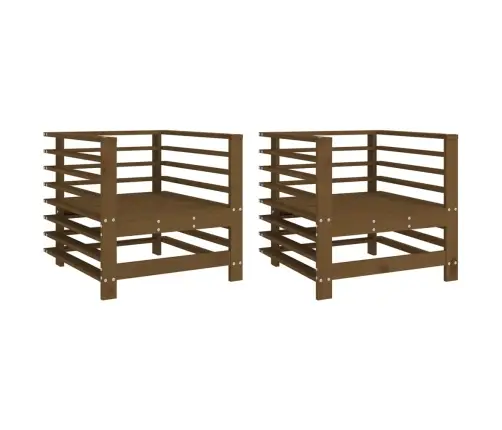 Dārza Krēsli, 2 Gab., Medus Brūni, Priedes Masīvkoks Vidaxl