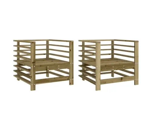 Dārza Krēsli, 2 Gab., Impregnēts Priedes Koks Vidaxl