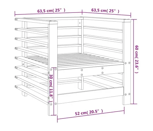 Dārza Krēsli, 2 Gab., Impregnēts Priedes Koks Vidaxl