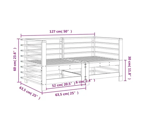Dārza Stūra Dīvāni, 2 Gab., Priedes Masīvkoks Vidaxl