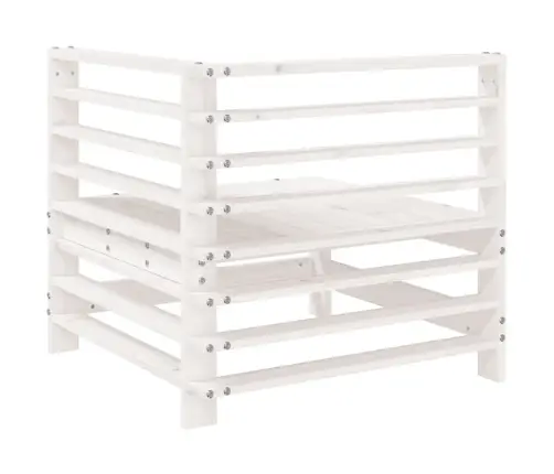 Dārza Stūra Dīvāni, 2 Gab., Balti, Priedes Masīvkoks Vidaxl