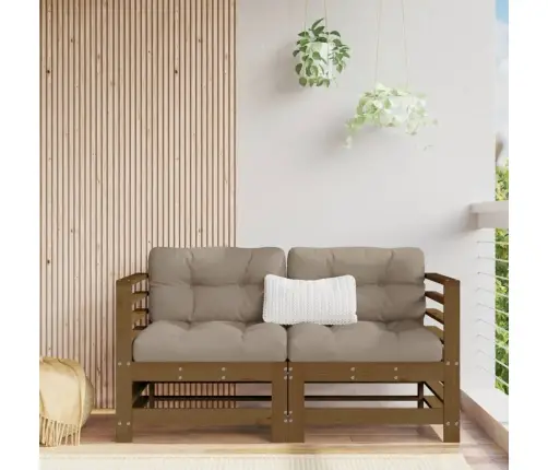 Dārza Stūra Dīvāni, 2 Gab., Medus Brūni, Priedes Masīvkoks Vidaxl