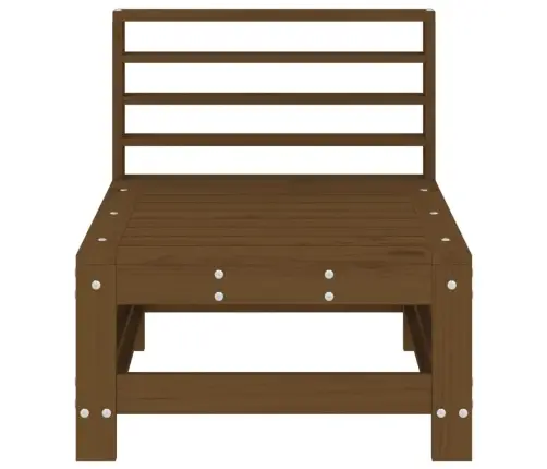 Vidurinės Sodo Sofos Dalys, 2Vnt., Medaus Rudos, Pušies Masyvas