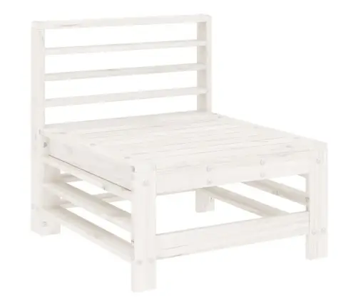 3-Daļīgs Dārza Atpūtas Mēbeļu Komplekts, Balts Priedes Koks Vidaxl