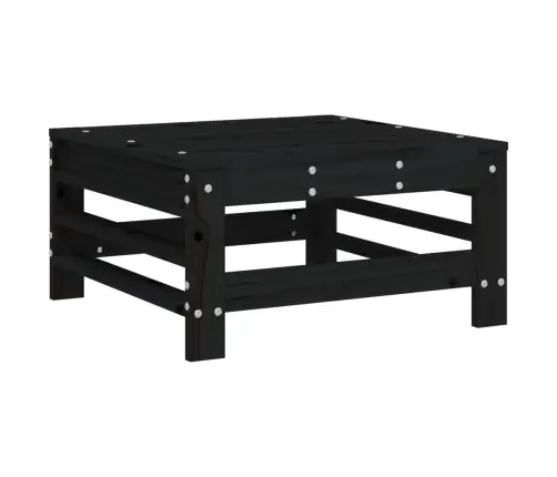 3-Daļīgs Dārza Atpūtas Mēbeļu Komplekts, Melns Priedes Koks Vidaxl