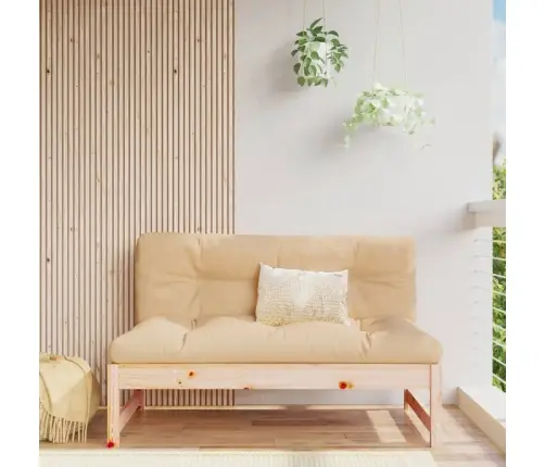 Vidurinė Sodo Sofos Dalis, 120X80cm Pušies Medienos Masyvas