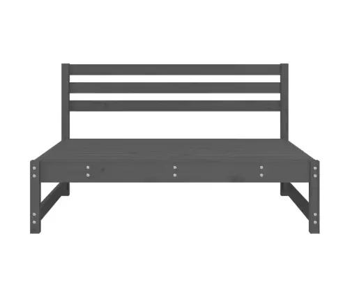 Vidurinės Sodo Sofos Dalys, 2Vnt., Pilkos, 120X80cm Pušis