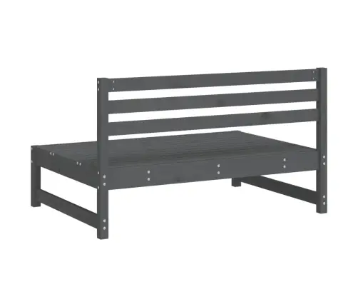 Vidurinės Sodo Sofos Dalys, 2Vnt., Pilkos, 120X80cm Pušis