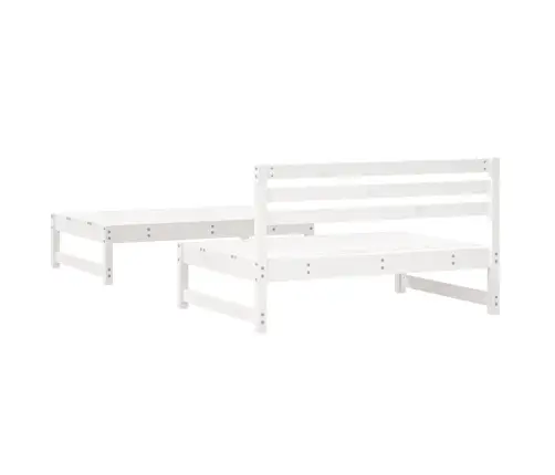 2-Daļīgs Dārza Atpūtas Mēbeļu Komplekts, Balts Priedes Koks Vidaxl