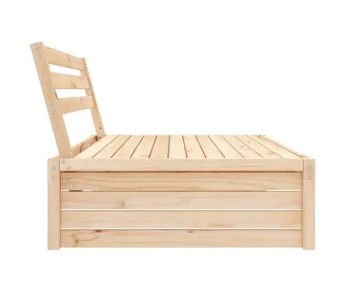 Dārza Vidējais Dīvāns, 120X80 Cm, Priedes Masīvkoks Vidaxl