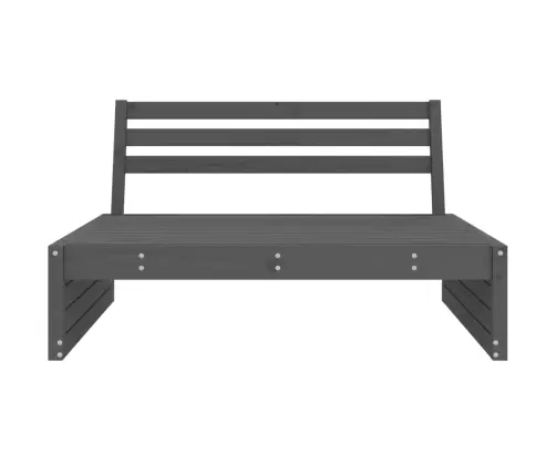 Dārza Vidējais Dīvāns, Pelēks, 120X80 Cm, Priedes Masīvkoks Vidaxl