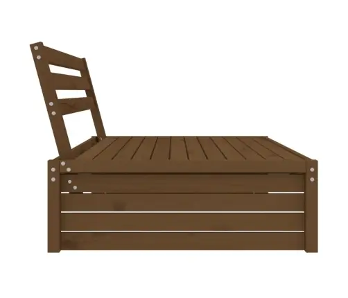 Dārza Vidējais Dīvāns, Medus Brūns, 120X80Cm, Priedes Masīvkoks Vidaxl