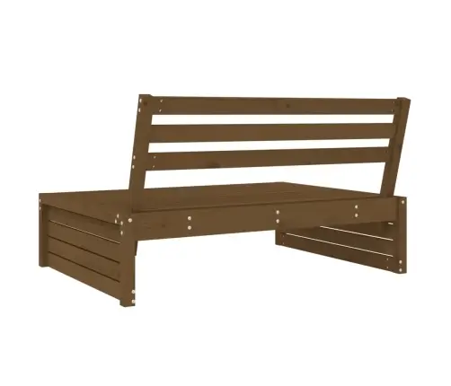 Dārza Vidējais Dīvāns, Medus Brūns, 120X80Cm, Priedes Masīvkoks Vidaxl