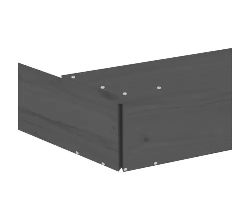 Smilšu Kaste Ar Sēdekļiem, Pelēka, Astoņstūra Forma, Priede Vidaxl