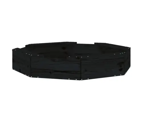 Smilšu Kaste Ar Sēdekļiem, Melna, Astoņstūra Forma, Priede Vidaxl