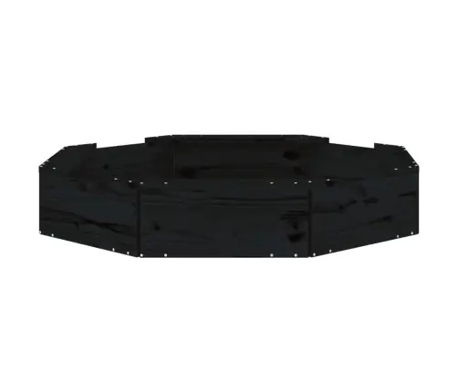 Smilšu Kaste Ar Sēdekļiem, Melna, Astoņstūra Forma, Priede Vidaxl