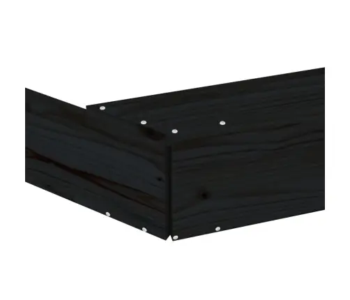 Smilšu Kaste Ar Sēdekļiem, Melna, Astoņstūra Forma, Priede Vidaxl