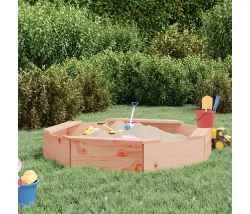 Smilšu Kaste Ar Sēdekļiem, Astoņstūra Forma, Duglasa Masīvkoks Vidaxl