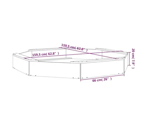 Smilšu Kaste Ar Sēdekļiem, Balta, Astoņstūra Forma, Priede Vidaxl