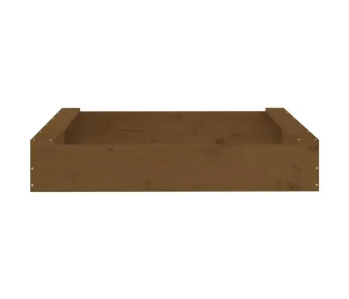 Smilšu Kaste Ar Sēdekļiem, Brūna, Kvadrāta Forma, Priedes Koks Vidaxl