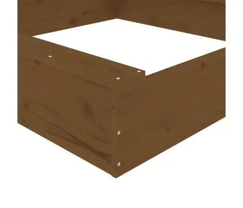 Smilšu Kaste Ar Sēdekļiem, Brūna, Kvadrāta Forma, Priedes Koks Vidaxl