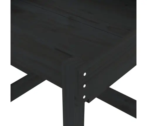 Üksteise Alla Mahtuvad Lauad, 3 Tk, Must, Männipuit