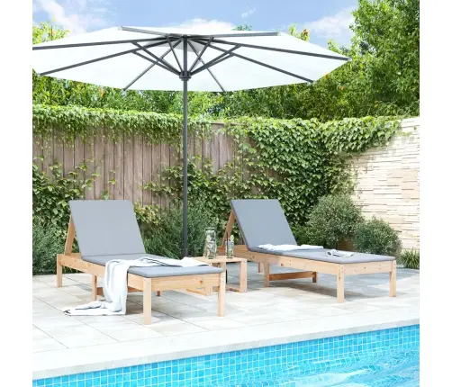 Sauļošanās Zvilņi, 2 Gab, 199,5X60X74 Cm, Priedes Masīvkoks Vidaxl Sauļošanās Zvilņi, 2 Gab, 199,5X60X74 Cm, Priedes Masīvkoks Vidaxl