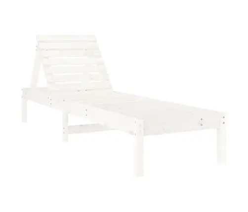 Lamamistoolid 2 Tk, Valge, 199,5X60X74 Cm Männipuit