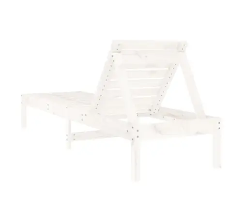 Lamamistoolid 2 Tk, Valge, 199,5X60X74 Cm Männipuit