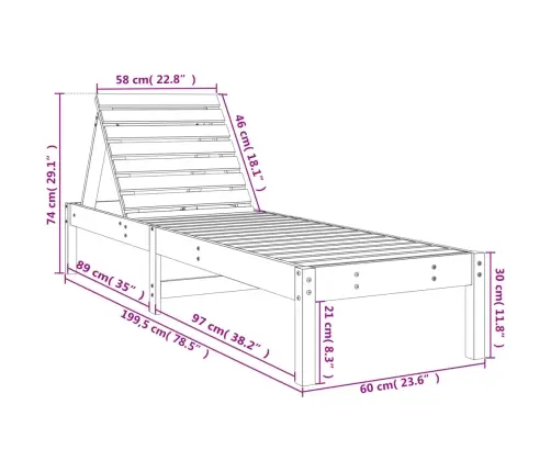 Lamamistoolid 2 Tk, Valge, 199,5X60X74 Cm Männipuit
