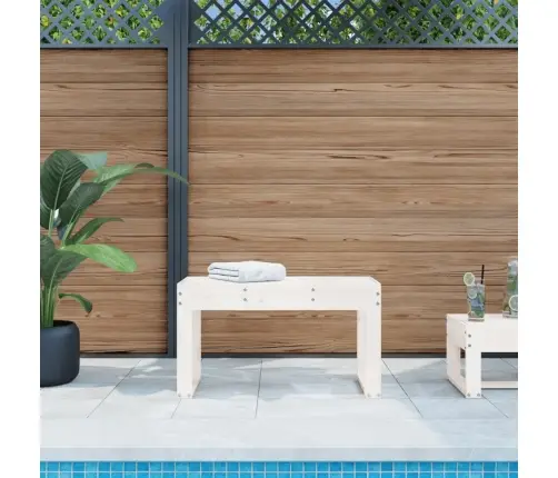 Dārza Sols, 80X38X45 Cm, Priedes Masīvkoks, Balts Vidaxl