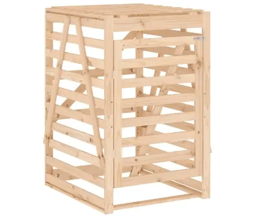 Atkritumu Tvertnes Nojume, 84X90X128,5 Cm, Priedes Masīvkoks Vidaxl