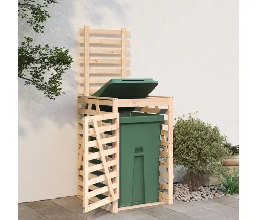 Atkritumu Tvertnes Nojume, 84X90X128,5 Cm, Priedes Masīvkoks Vidaxl