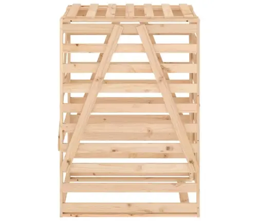 Atkritumu Tvertnes Nojume, 84X90X128,5 Cm, Priedes Masīvkoks Vidaxl