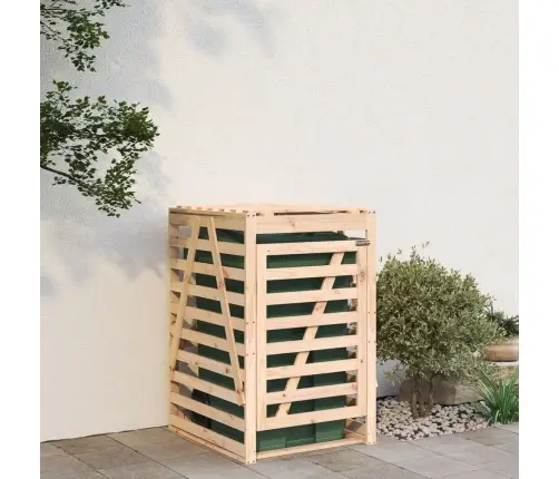 Atkritumu Tvertnes Nojume, 84X90X128,5 Cm, Priedes Masīvkoks Vidaxl